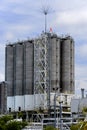 Silos at Oil Refinery Royalty Free Stock Photo