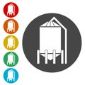 Silos storage icon