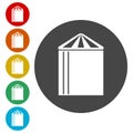 Silos storage icon