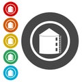 Silos storage icon