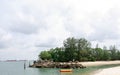 Siloso Beach Sentosa is the most famous white beach in Singapore. Siloso Beach Sentosa, Singapore, March 15 2019 Royalty Free Stock Photo