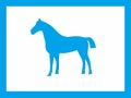 Horse Blue Design Royalty Free Stock Photo