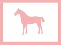 Horse Pink Design Royalty Free Stock Photo