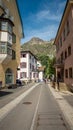 Sils Maria street view in Engadin - a beautiful little village - SWISS ALPS, SWITZERLAND - JULY 22, 2019