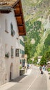 Sils Maria street view in Engadin - a beautiful little village - SWISS ALPS, SWITZERLAND - JULY 22, 2019