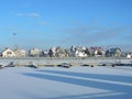 Silute Marina in winter, Lithuania Royalty Free Stock Photo