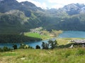 Silvaplanersee and Surlej village, Switzerland