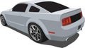 Silver 2008 Mustang Muscle Car Royalty Free Stock Photo