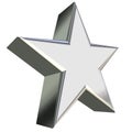 Silver 3D star