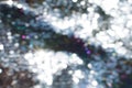 Silver abstract background with bokeh defocused christmas lights. Holiday concept. Selective focus. Royalty Free Stock Photo