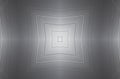 Silver abstract background with concentric square tunnel and metallic gradient. Royalty Free Stock Photo