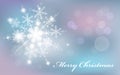 Silver abstract background with snowflakes