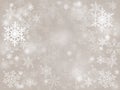 Silver abstract bokeh snow falling winter christmas holiday background Royalty Free Stock Photo