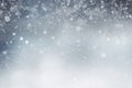 Silver abstract snow falling background. AI Generated Royalty Free Stock Photo