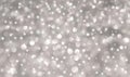 Silver abstract snow falling winter with glister and sparkles, design background Christmas holiday and new year Royalty Free Stock Photo
