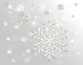 Background snowflake vector silver abstract snowflakes falling winter Christmas holiday background Royalty Free Stock Photo