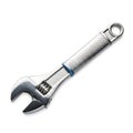 Adjustable wrench with textured handle on a white background Royalty Free Stock Photo