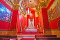 The silver altarpiece in Sagrario Chapel, Great Priory Church, on Sept 21 in El Puerto, Spain