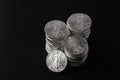 Silver American Eagle Coins Royalty Free Stock Photo