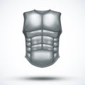 Silver ancient gladiator body armor Royalty Free Stock Photo