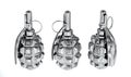 Silver anti-personnel grenades