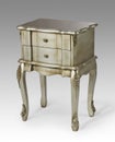 Silver antique ornate bedside cabinet