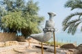 Silver Arabic traditional dagger in the heritage folk village in Abu Dhabi, UAE