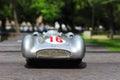 Silver arrow racing car: Mercedes-Benz W196R Streamliner body Royalty Free Stock Photo