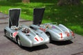 Silver arrows racing cars: Mercedes-Benz 300 SLR and Mercedes-Benz W196R