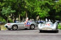 Silver arrows racing cars: Mercedes-Benz 300 SLR and Mercedes-Benz W196R