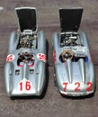 Silver arrows racing cars: Mercedes-Benz 300 SLR and Mercedes-Benz W196R