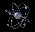 Silver atom particle Royalty Free Stock Photo