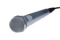 Silver audio microphone Royalty Free Stock Photo