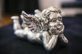 Silver baby angel Royalty Free Stock Photo