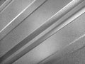 Silver mild steel roof surface. wavy or grooved texture Royalty Free Stock Photo