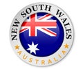 Silver badge with New South Wales and Australia flag