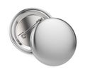Silver badge pin brooch isolated on white mock-up Royalty Free Stock Photo