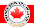 Silver badge with Prince Edward Island and Canada flag