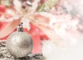 Silver ball for Chirstmas Royalty Free Stock Photo