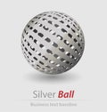 Silver ball elegant icon