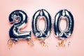 200 Silver Balloon Bunting