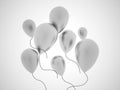 Silver balloons concept