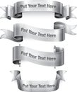 Silver banners Royalty Free Stock Photo