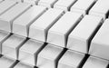 Silver bars in bank vault Royalty Free Stock Photo