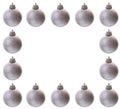 Silver Bauble Border Royalty Free Stock Photo