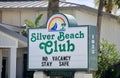 Silver Beach Club Sign, Daytona Beach, Florida