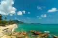 Silver beach, Crystal Beach beach view at Koh Samui Island Royalty Free Stock Photo