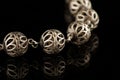 Silver beads Royalty Free Stock Photo