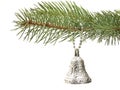 Silver bell decoration Royalty Free Stock Photo