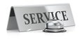 Silver bell with service sign Royalty Free Stock Photo